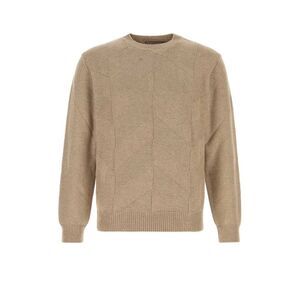 Canali Men Camel Cotton Blend Sweater